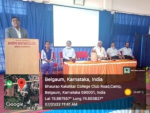 Inauguration of science association by Shri Vijaykumar Salimath (I. F. S.) Chief conservator of Forests, Belgaum